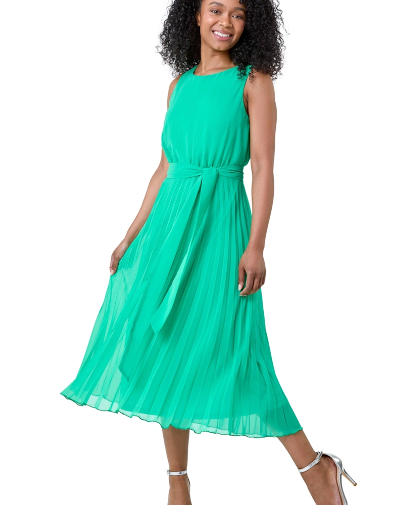 Petite Pleated Midi Dress
