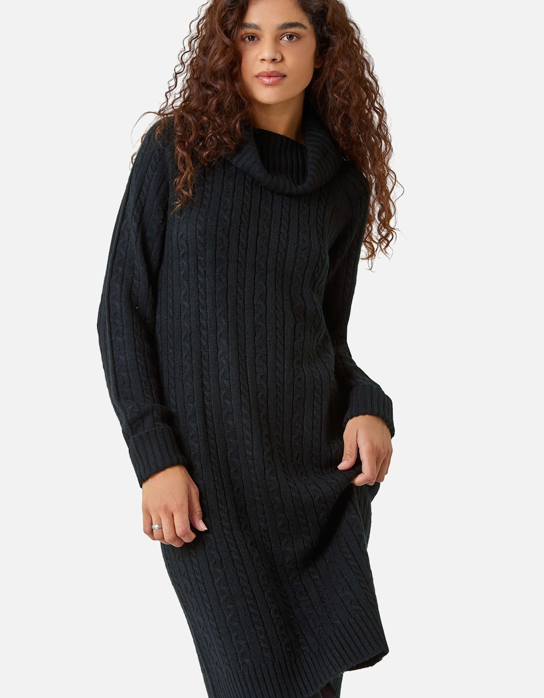 Roll Neck Knitted Jumper Dress, 2 of 1