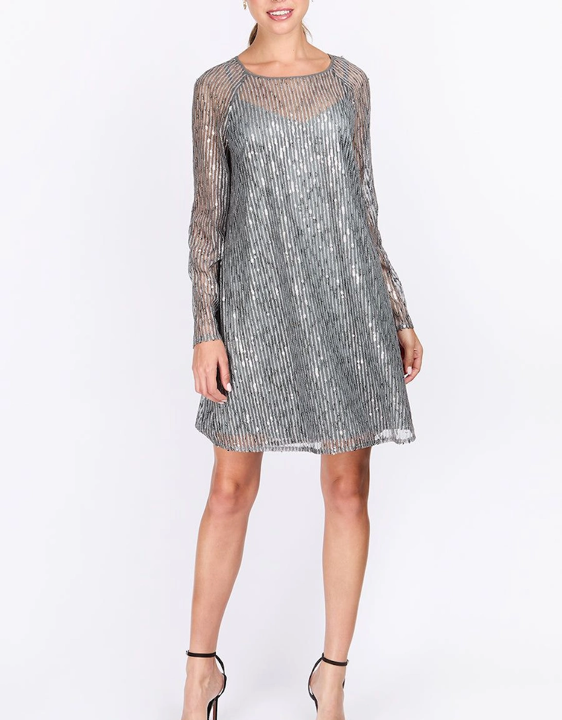 iSKA Gunmetal Sequin Mini Dress, 2 of 1