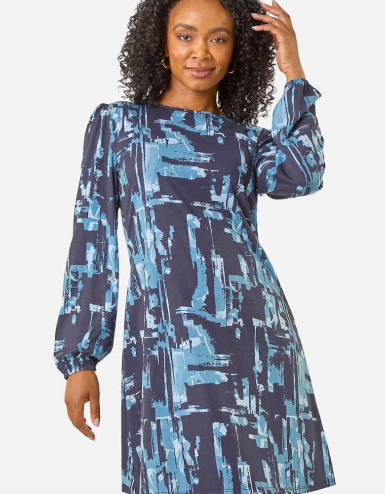 Petite Abstract Swing Dress