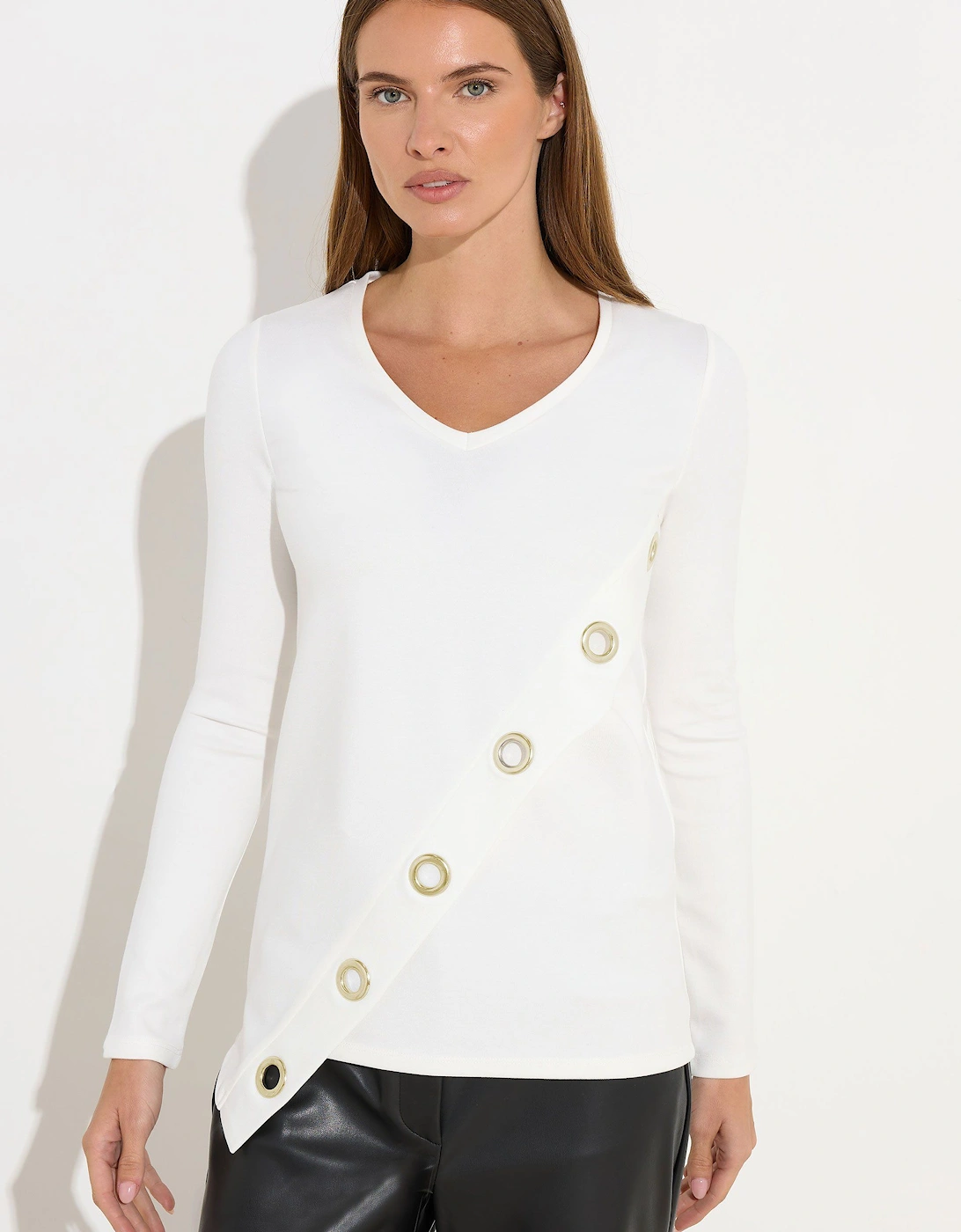 Asymmetric Eyelet Detail Top, 2 of 1
