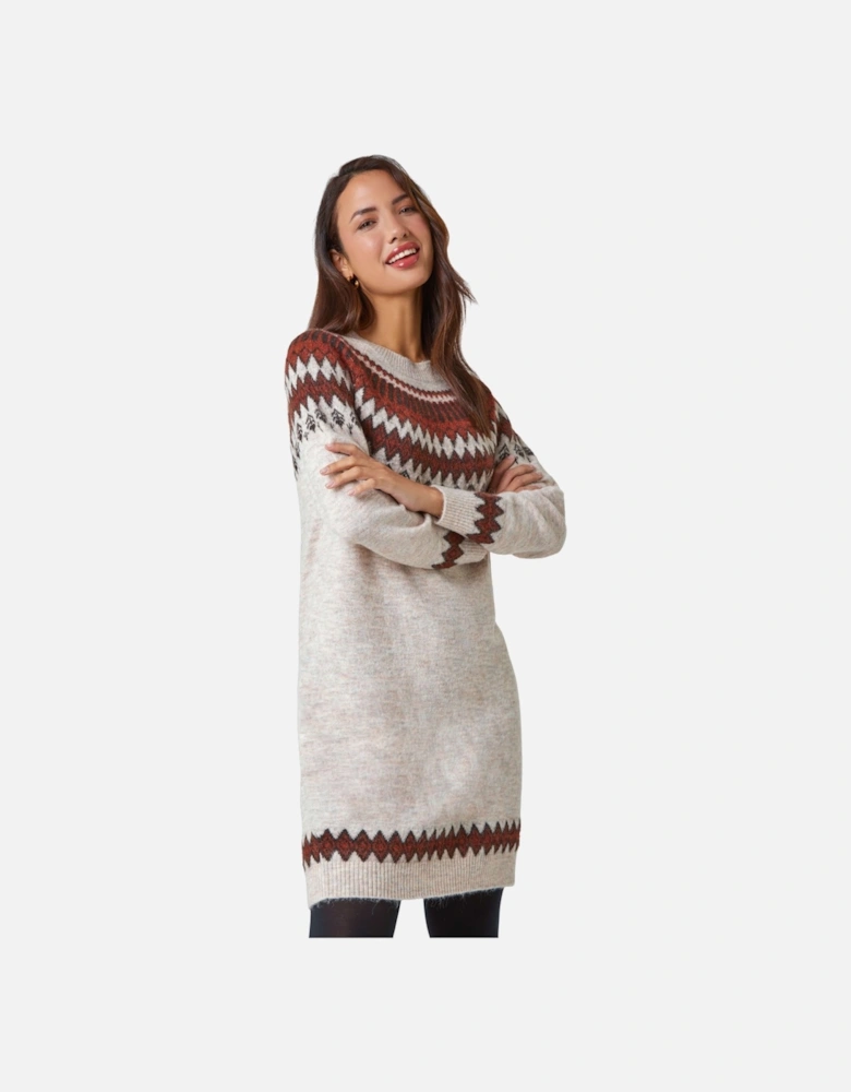 Fairisle Knitted Jumper Dress
