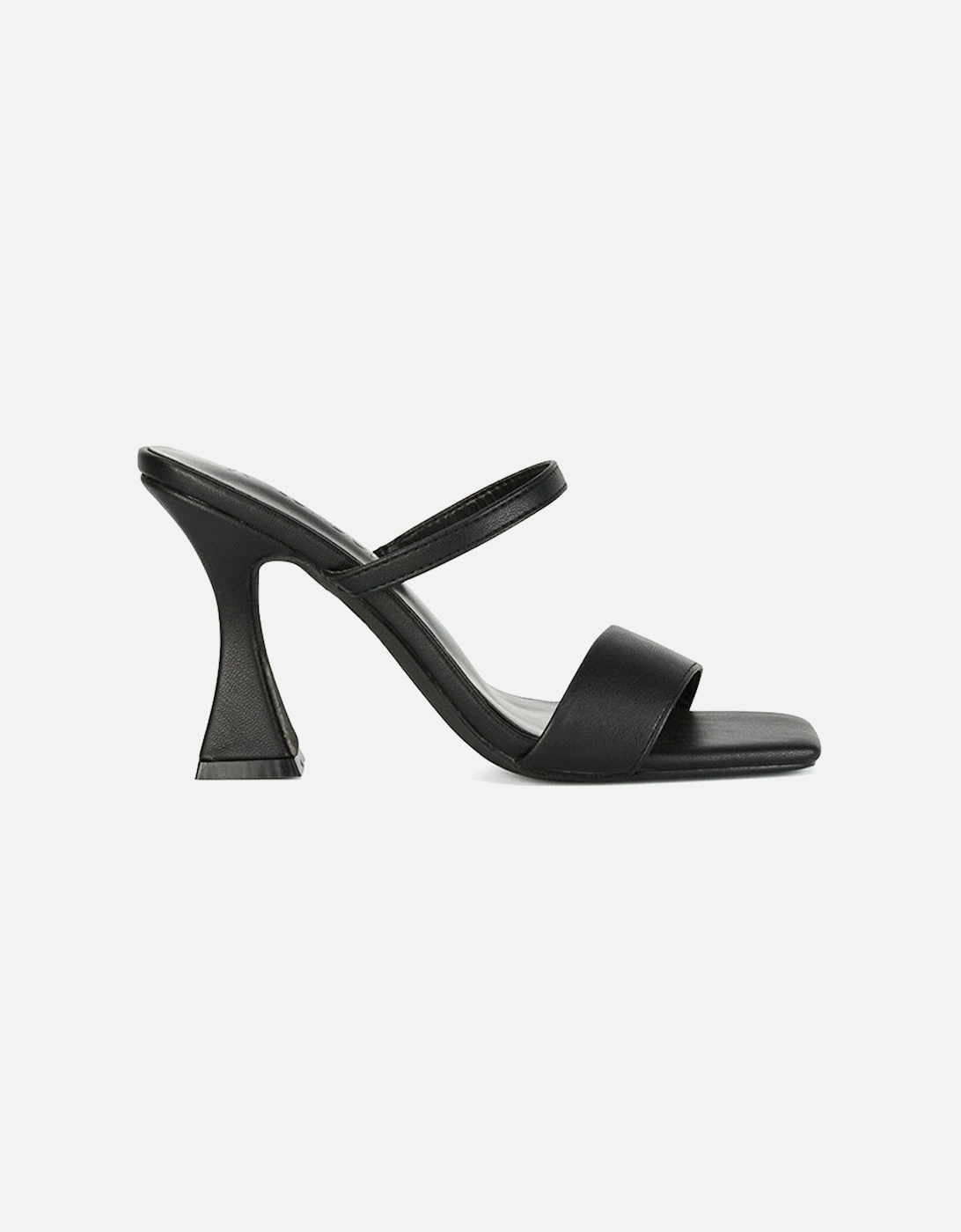 'Haven' Double Strap Square Toe Sculptured Heel Mule Sandals, 2 of 1