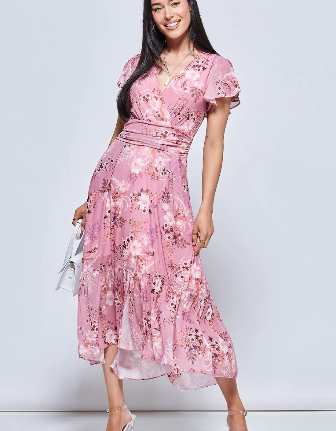 Carleigh Printed Mesh Tiered Maxi Dress, 2 of 1