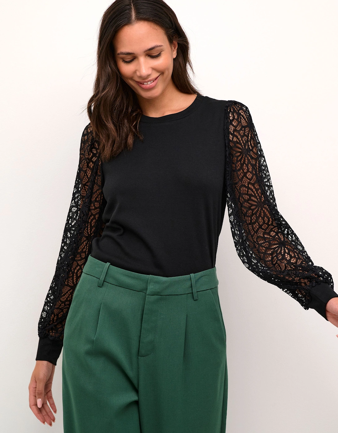Becca Lace Sleeve Regular Fit Blouse Lace, 2 of 1