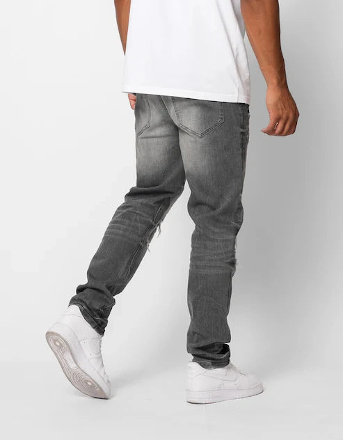 Scalino Ripped Jean - Grey