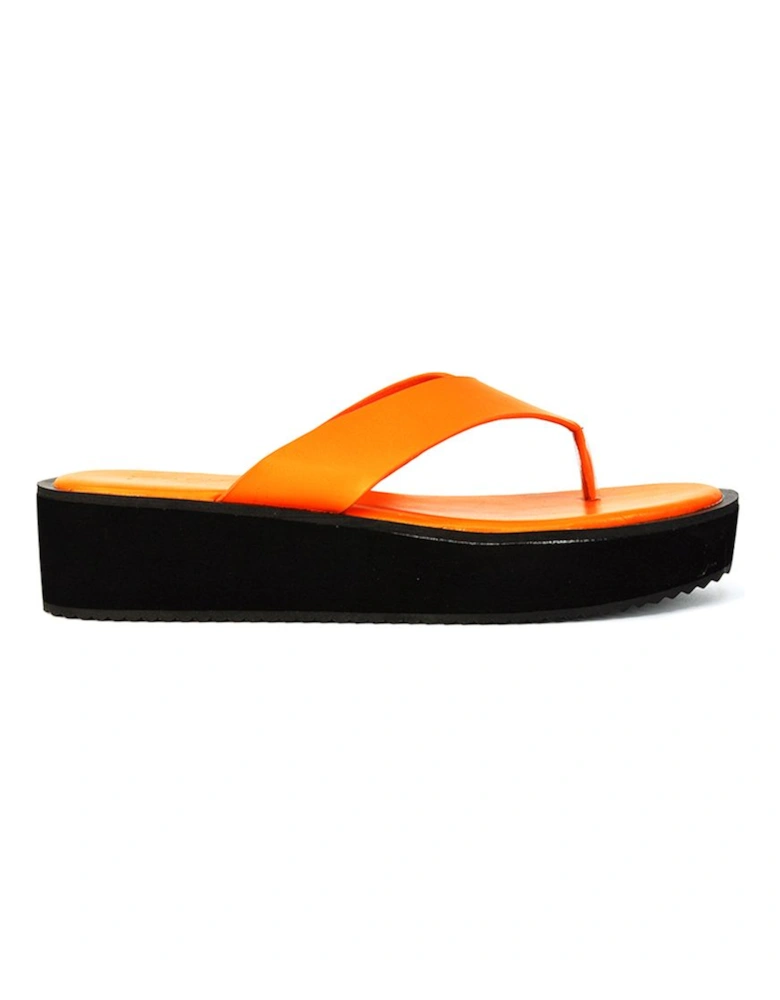 'Tammi' Thong Strap Flatform Flip Flop Sandal Slides