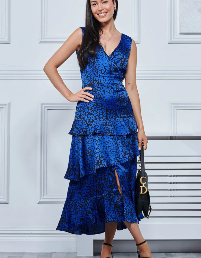 Della Crepe Frill Hem Maxi Dress