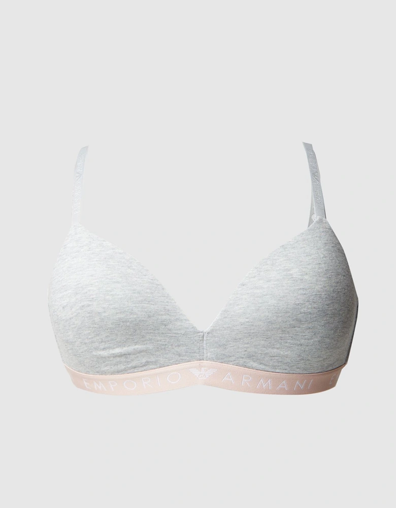 Emporio Armain Iconic Logo Band Soft/wireless Bra Grey