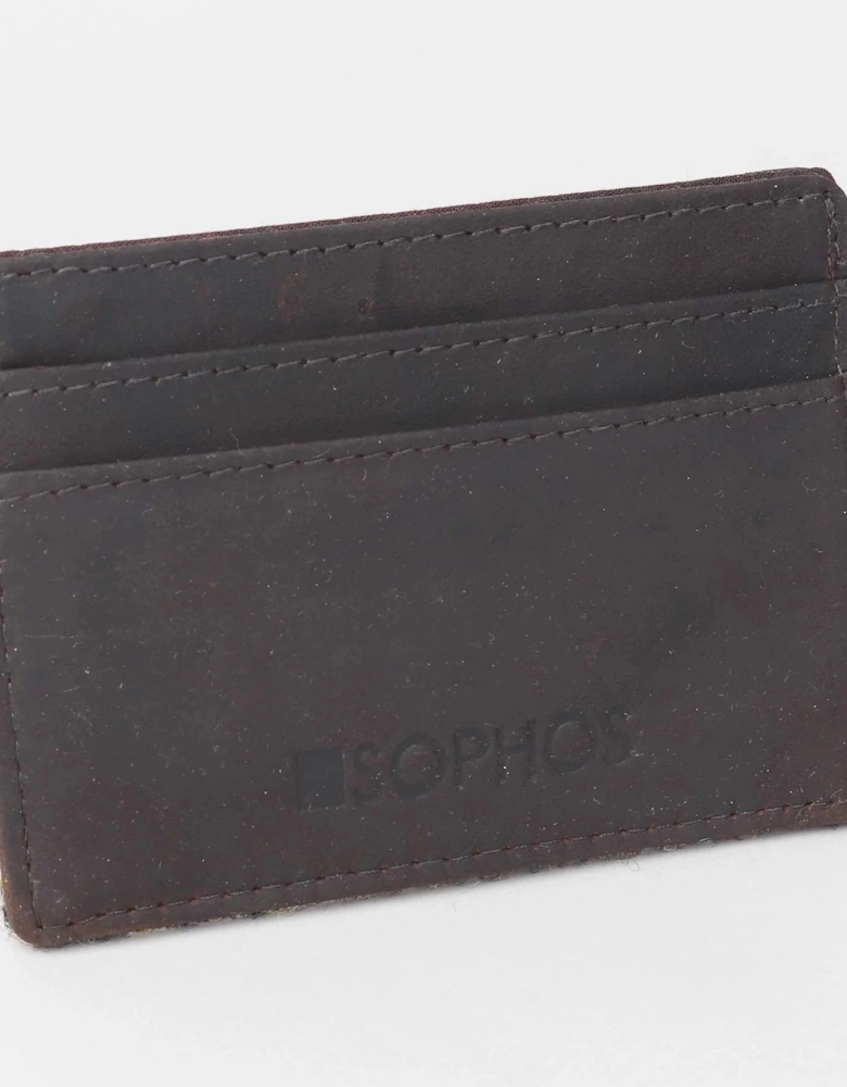 Harris Tweed & Leather Card Holder Wallet - Brown