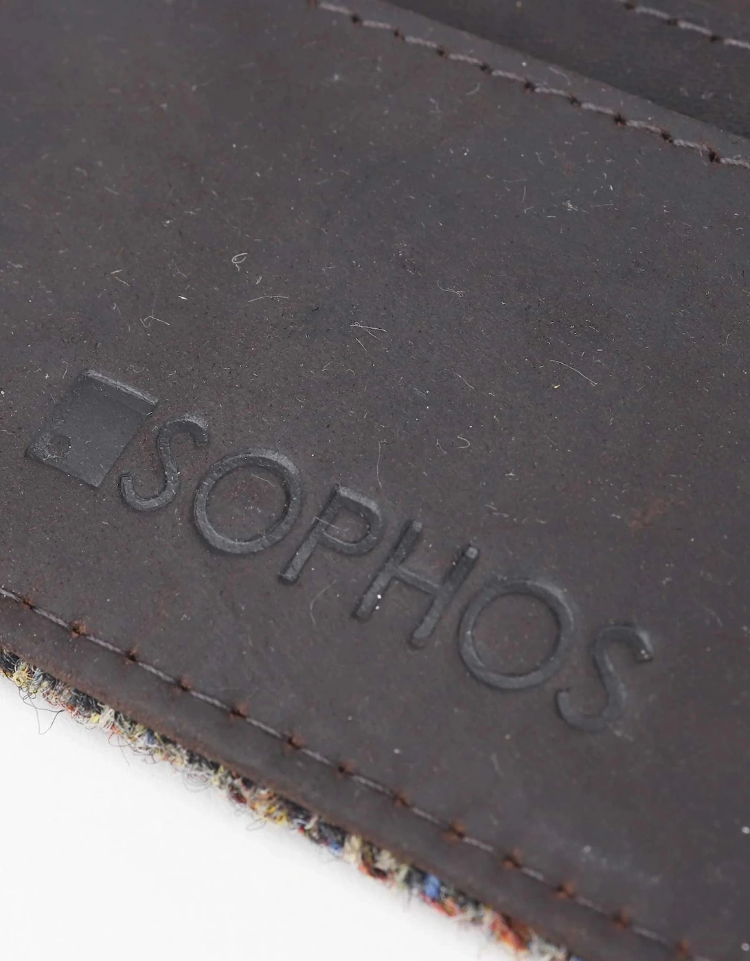 Harris Tweed & Leather Card Holder Wallet - Brown