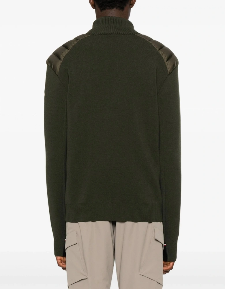 Zip Through Cardigan Green