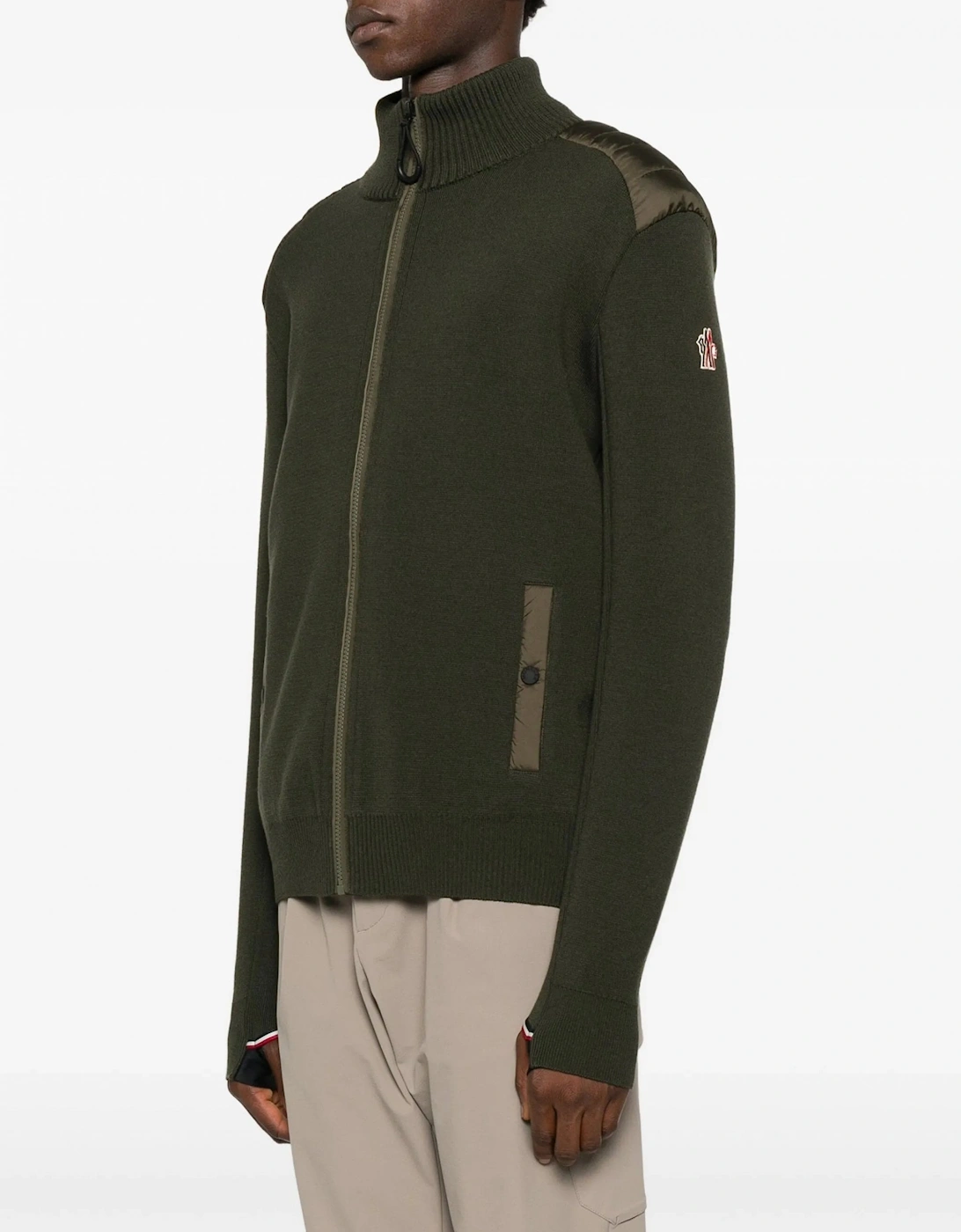 Zip Through Cardigan Green