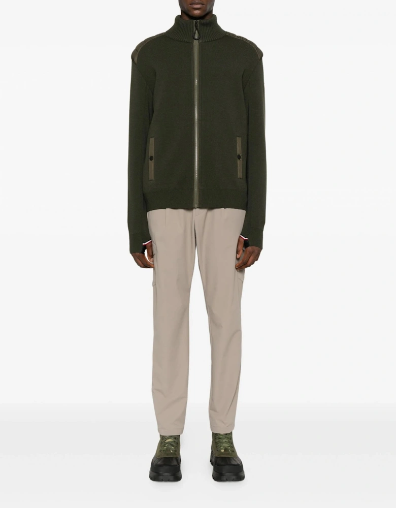 Zip Through Cardigan Green