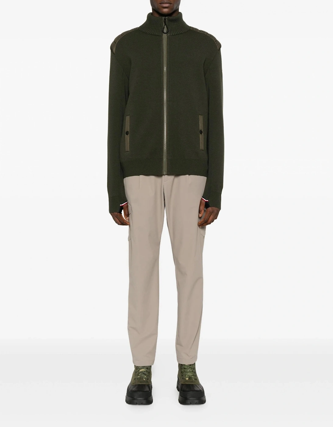 Zip Through Cardigan Green