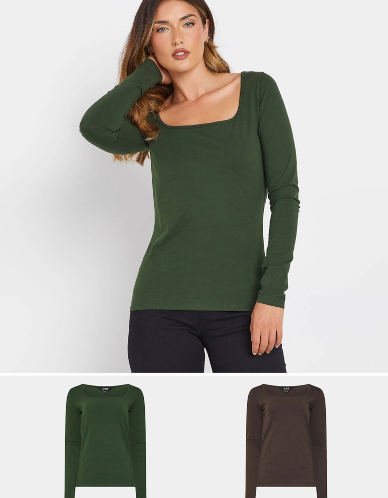 Tall 2 Pack Long Sleeved Tops