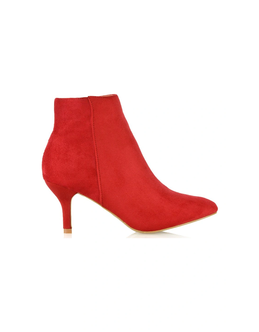 'Anastsia' Low Mid Kitten High Heel Stiletto Zip-Up Ankle Boots, 2 of 1