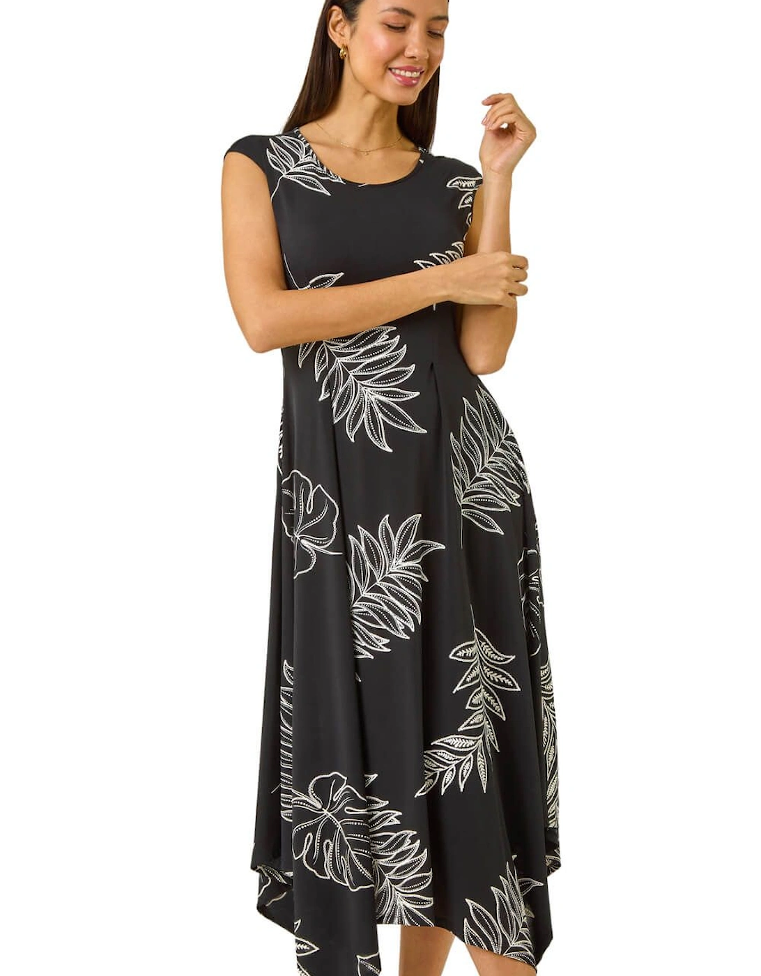 Floral Hanky Hem Maxi Dress, 2 of 1