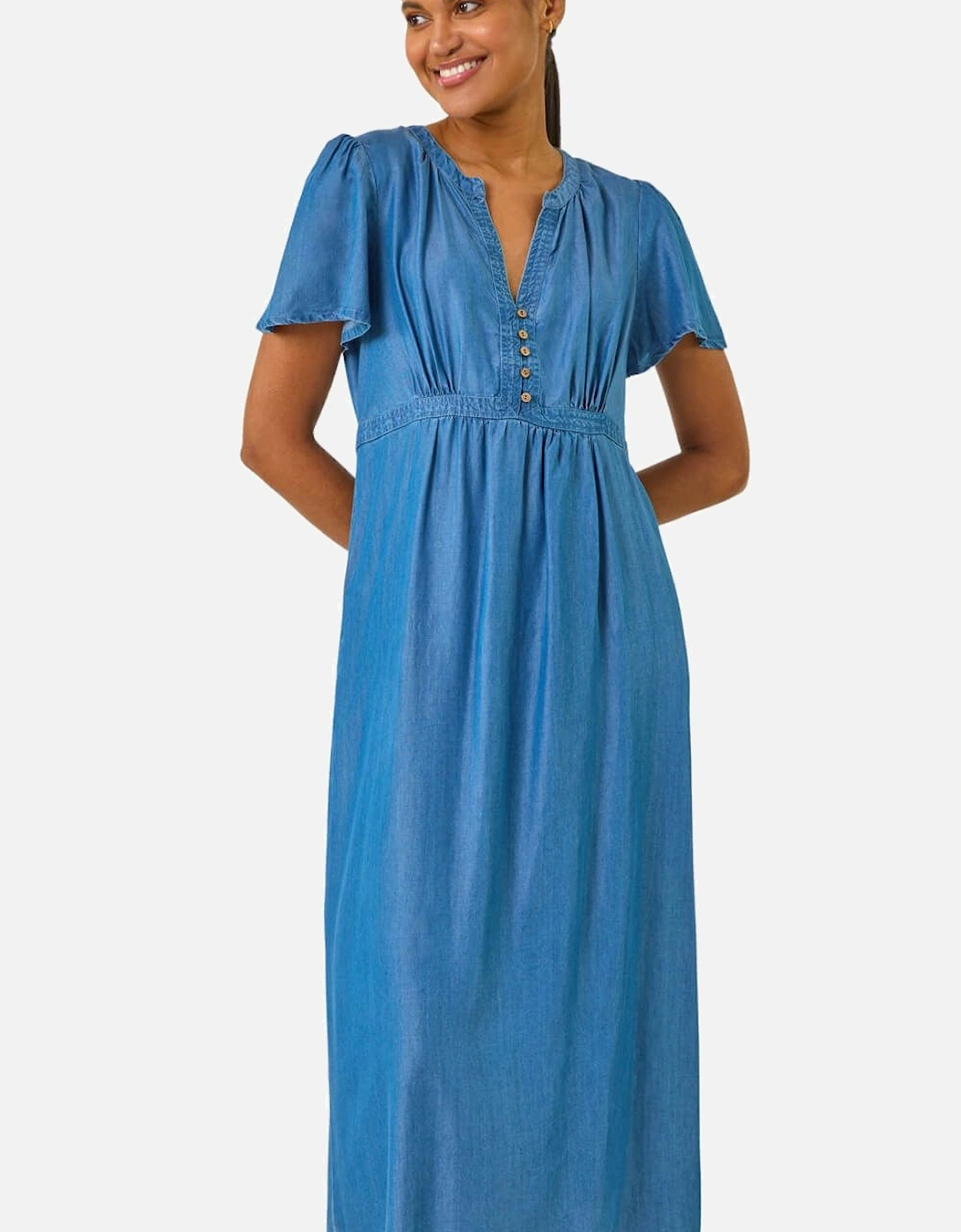 V-Neck Midi Dress, 2 of 1