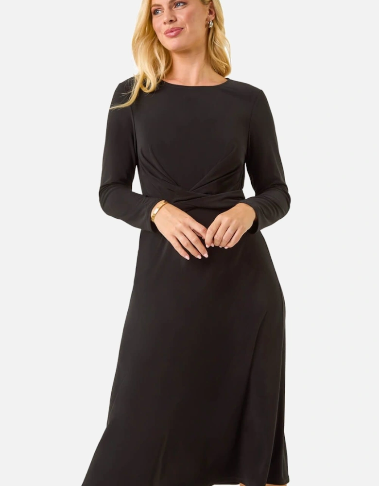 Petite Twist Front Stretch Dress