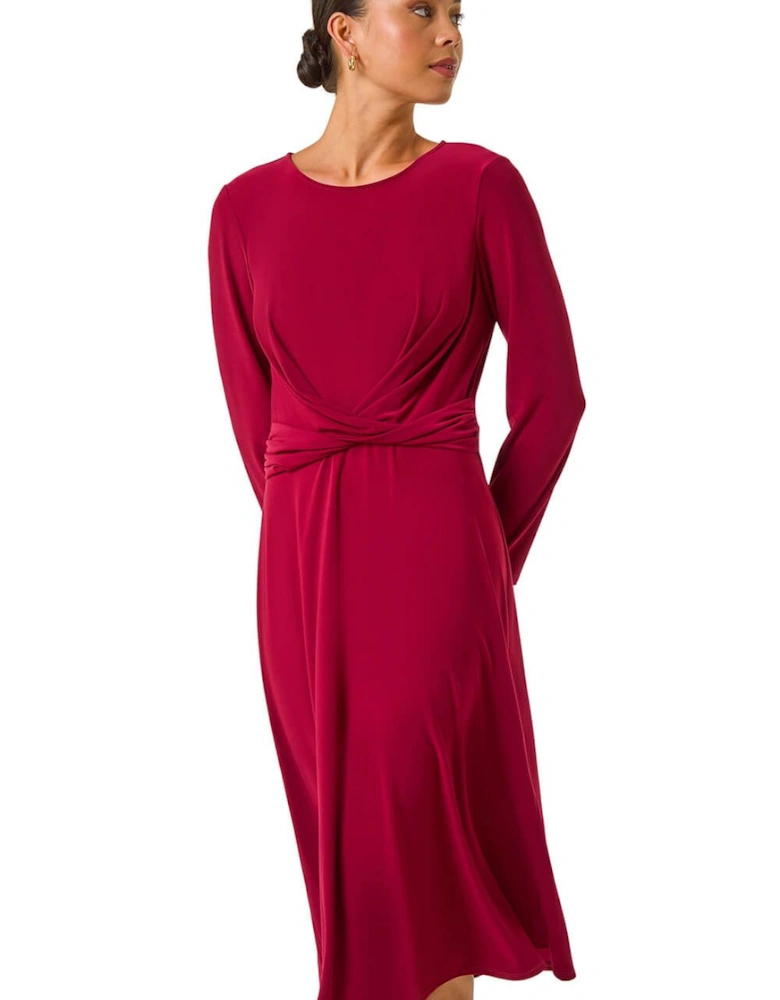 Petite Twist Front Stretch Dress