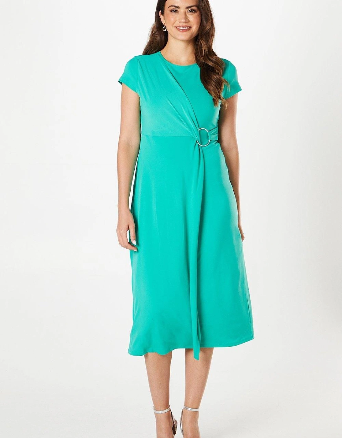 Jersey Wrap Buckle Midi Dress, 2 of 1