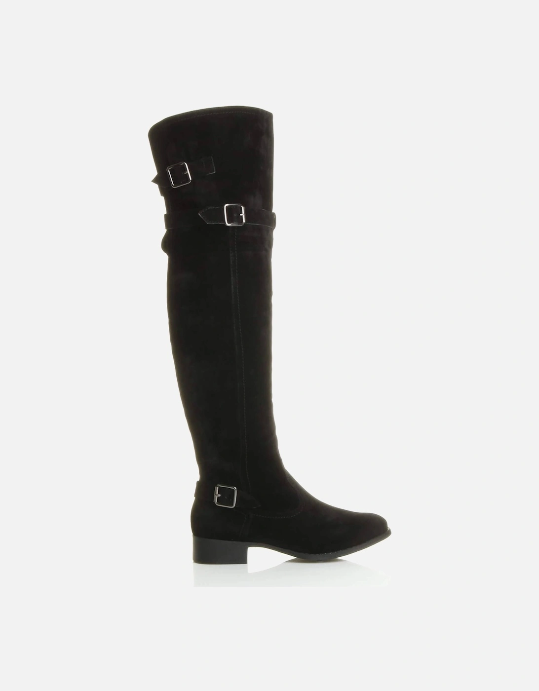 Low  Heel Riding Faux Suede Over The Knee Boots, 2 of 1