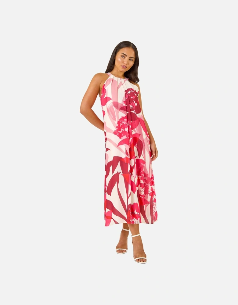 Petite Floral Halter Neck Shift Dress