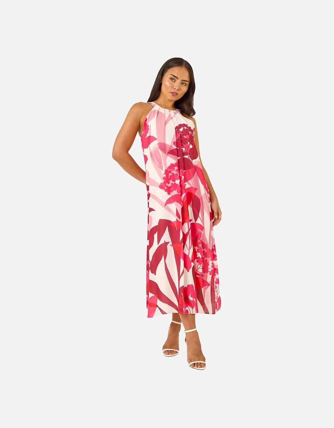 Petite Floral Halter Neck Shift Dress, 2 of 1