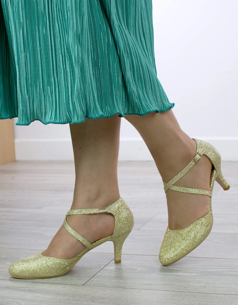 High  Heel Buckle Crossed  Strappy Heels