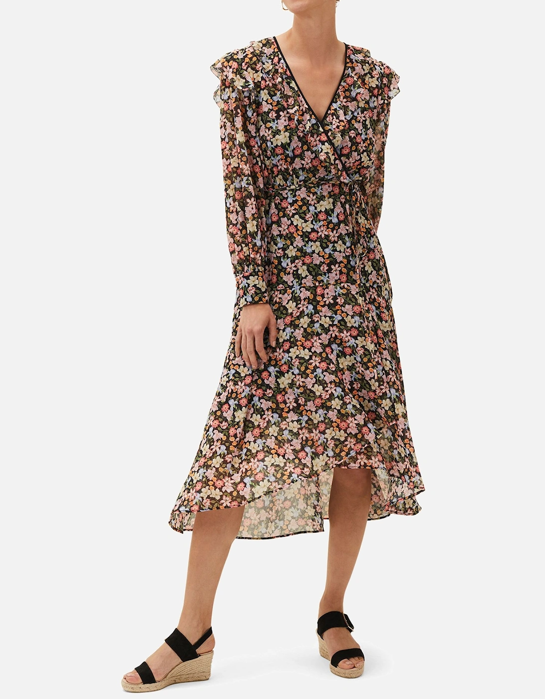 Sadie Floral Chiffon Ruffle Dress Floral, 2 of 1