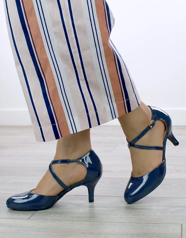 High  Heel Buckle Crossed  Strappy Heels