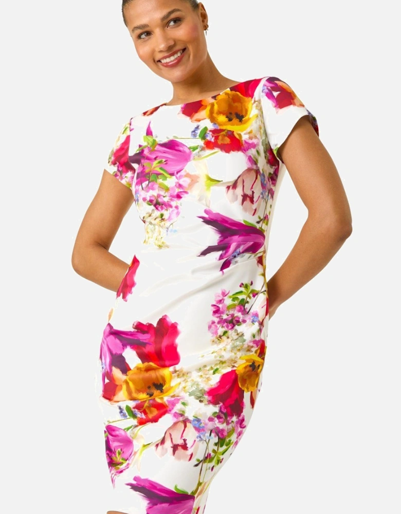 Floral Premium Stretch Shift Dress