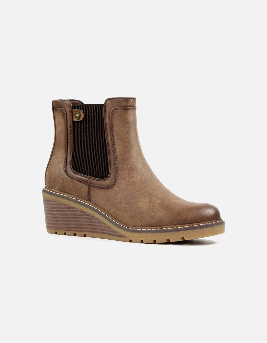 Connie Womens Wedge Ankle Boots, 8 of 7