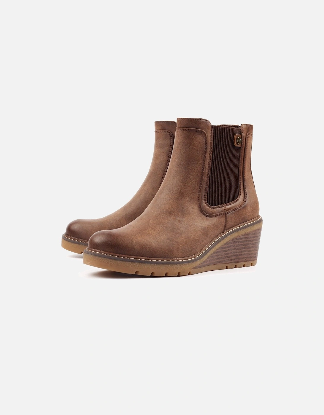 Connie Womens Wedge Ankle Boots