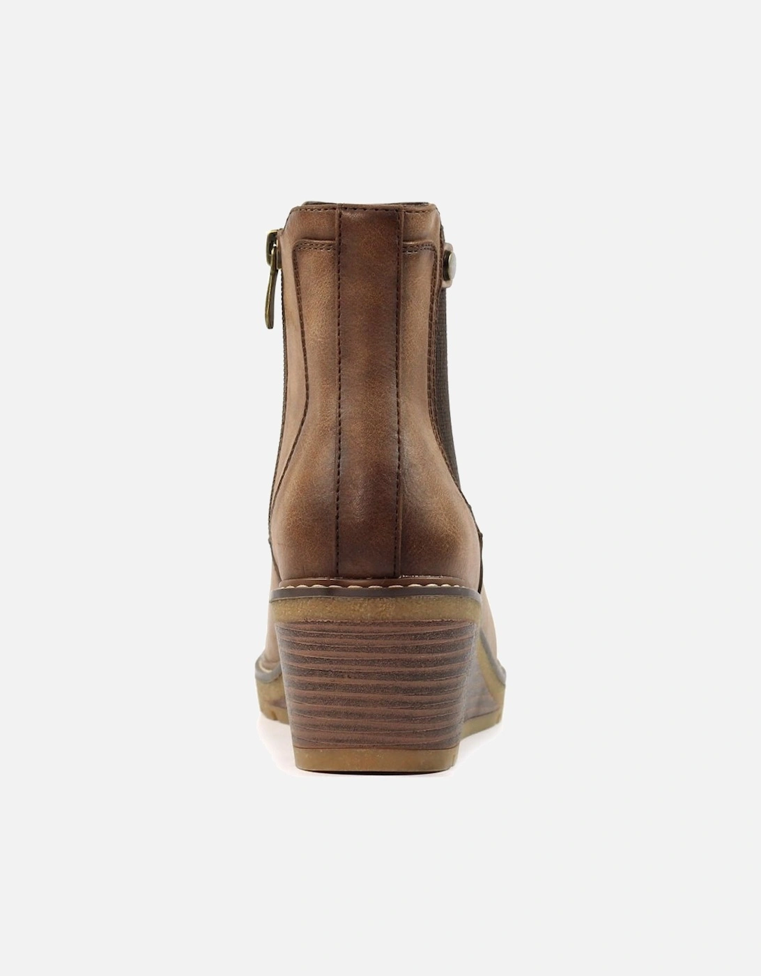 Connie Womens Wedge Ankle Boots