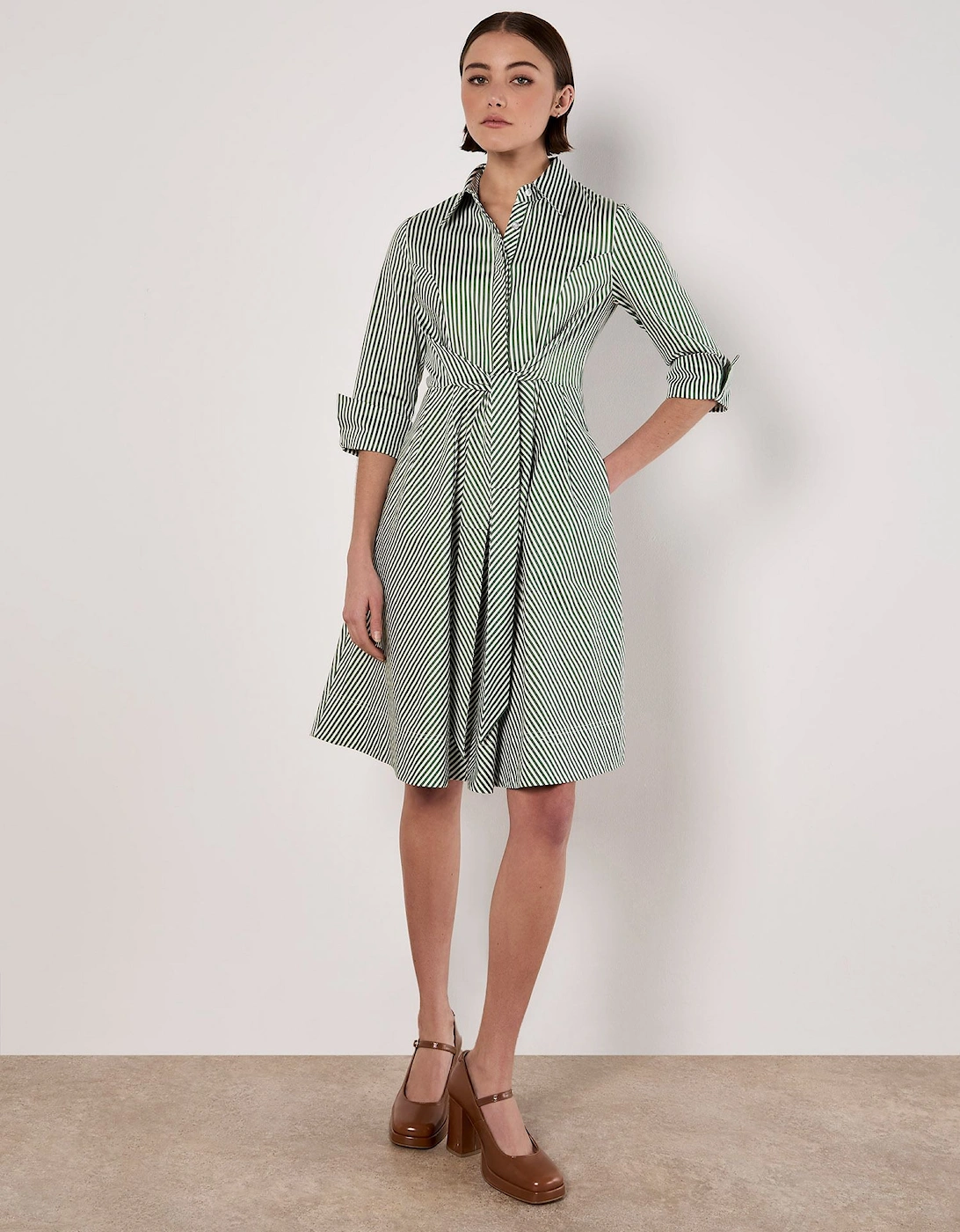 Cotton Stripe Shirt Mini Dress, 2 of 1