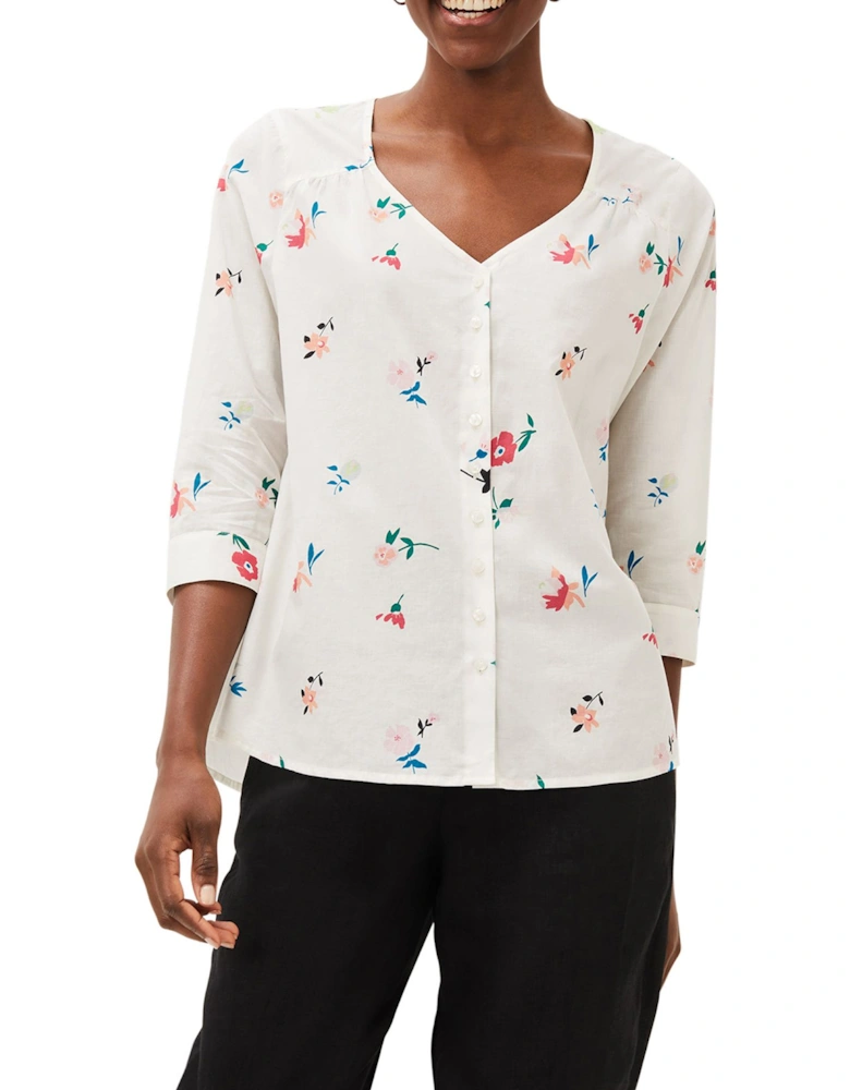 Luca Floral Cotton Blouse Floral
