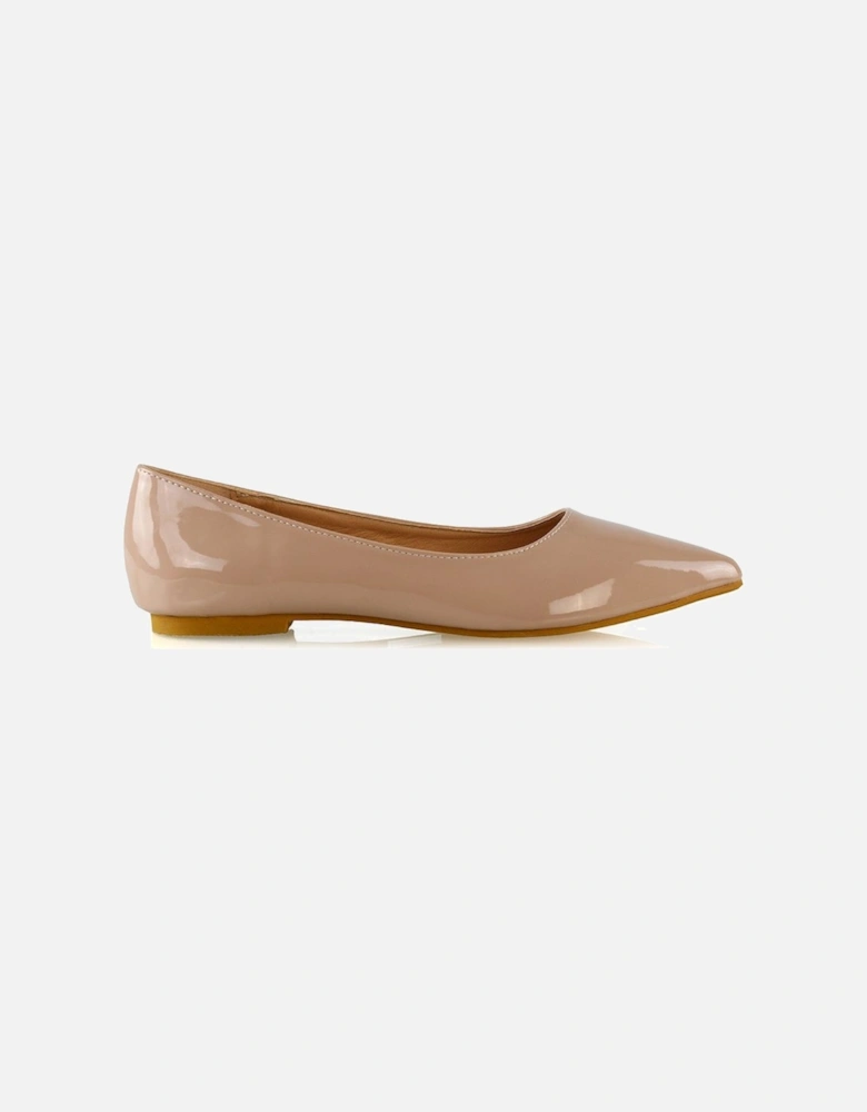 'Cordelia' Slip on Pointed Toe Flat Ballerina Pump Shoes