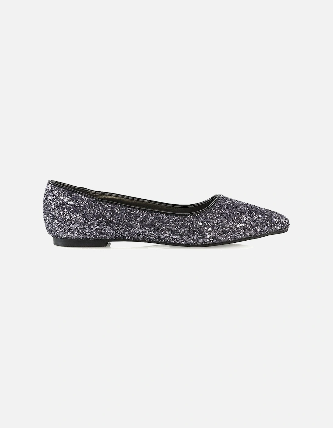 'Rosalie' Statement Pointed Toe Flat Bridal Ballerina Pump Shoes, 2 of 1