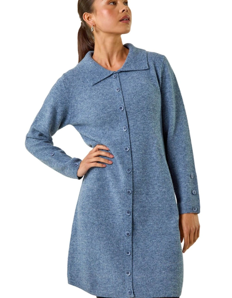 Petite Collared Knit Shift Dress