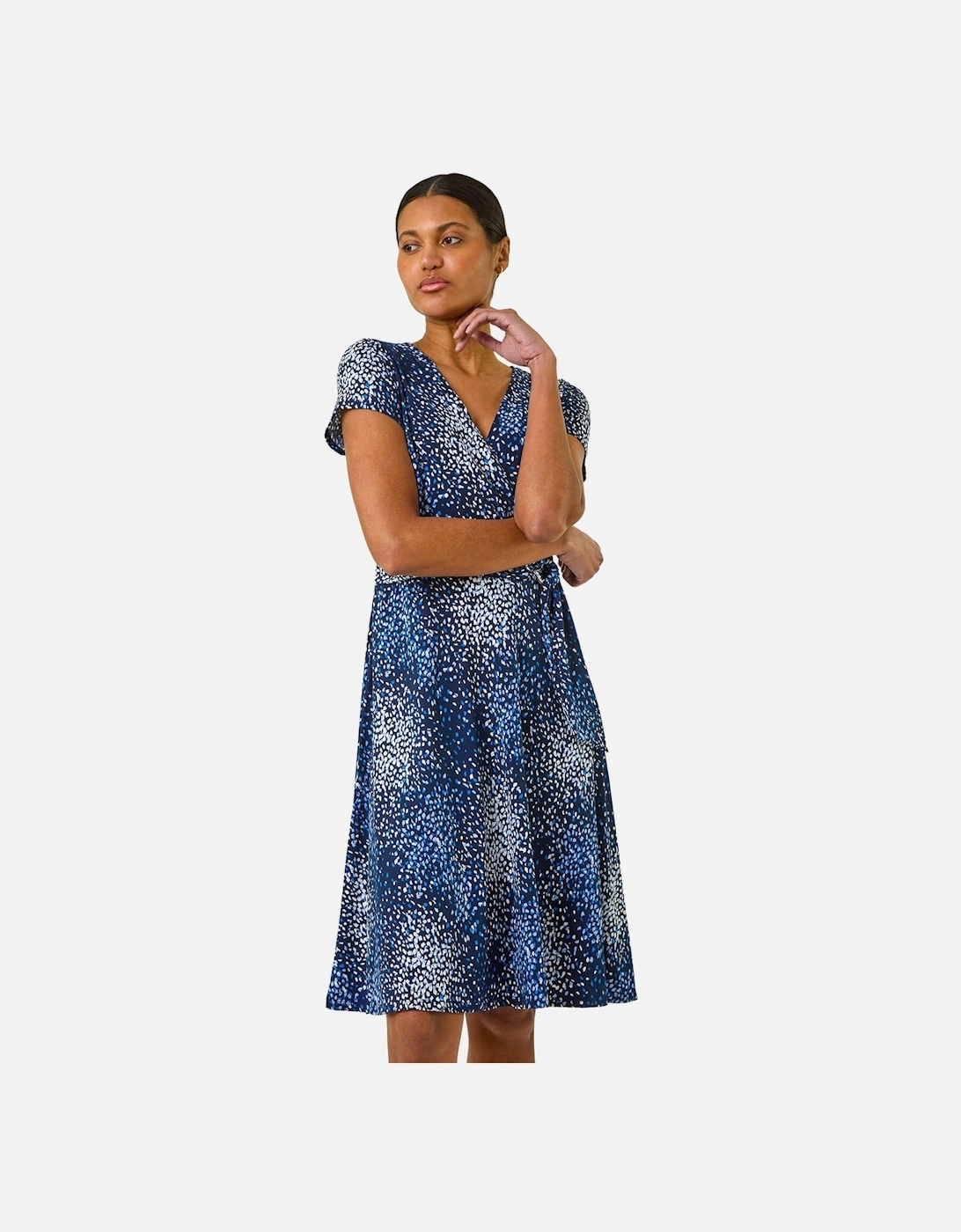 Abstract Wrap Detail Stretch Dress, 2 of 1