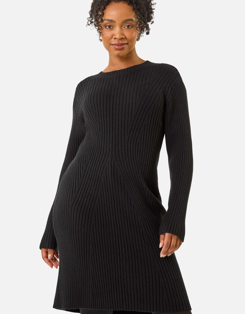 Petite Ribbed Knitted Dress