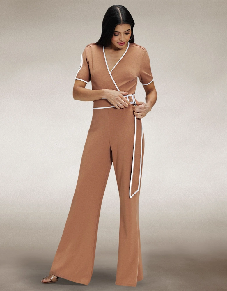 Contrast Piping Detail Jumpsuit