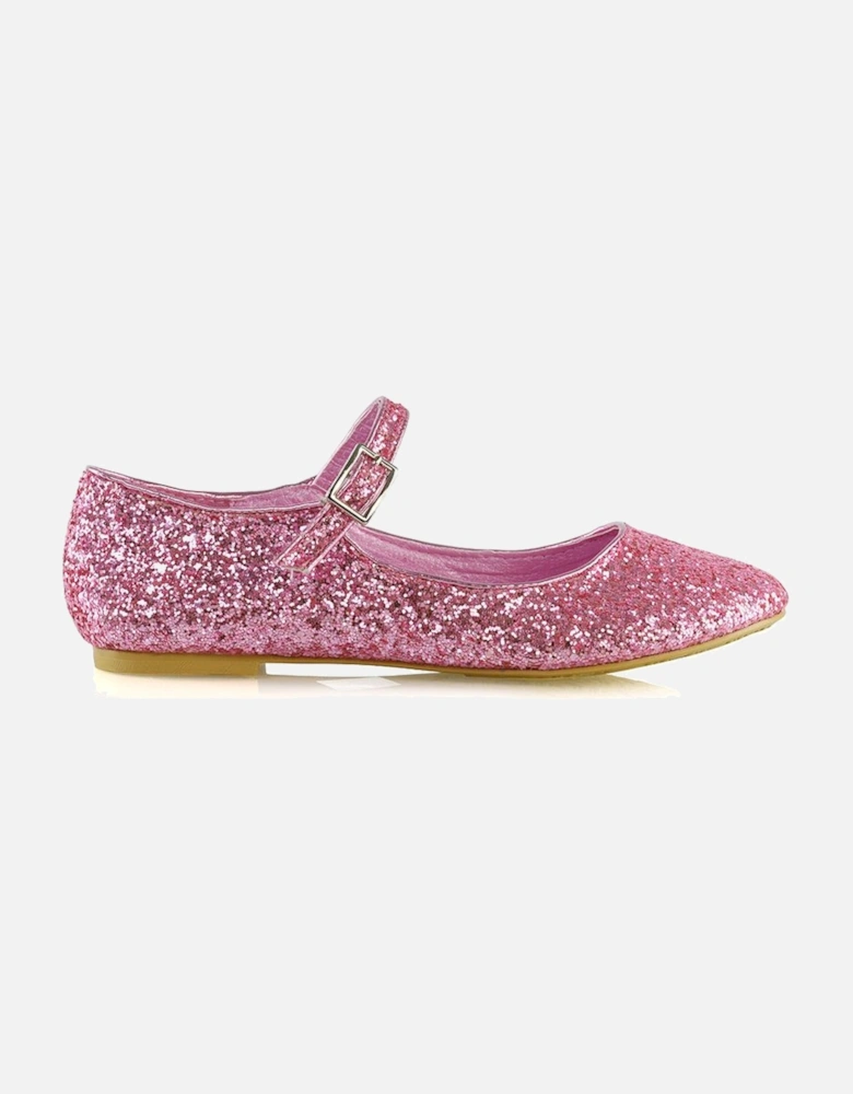 'Amanda' Buckle Up Strappy Ballerina Pump Flat Bridal Shoes