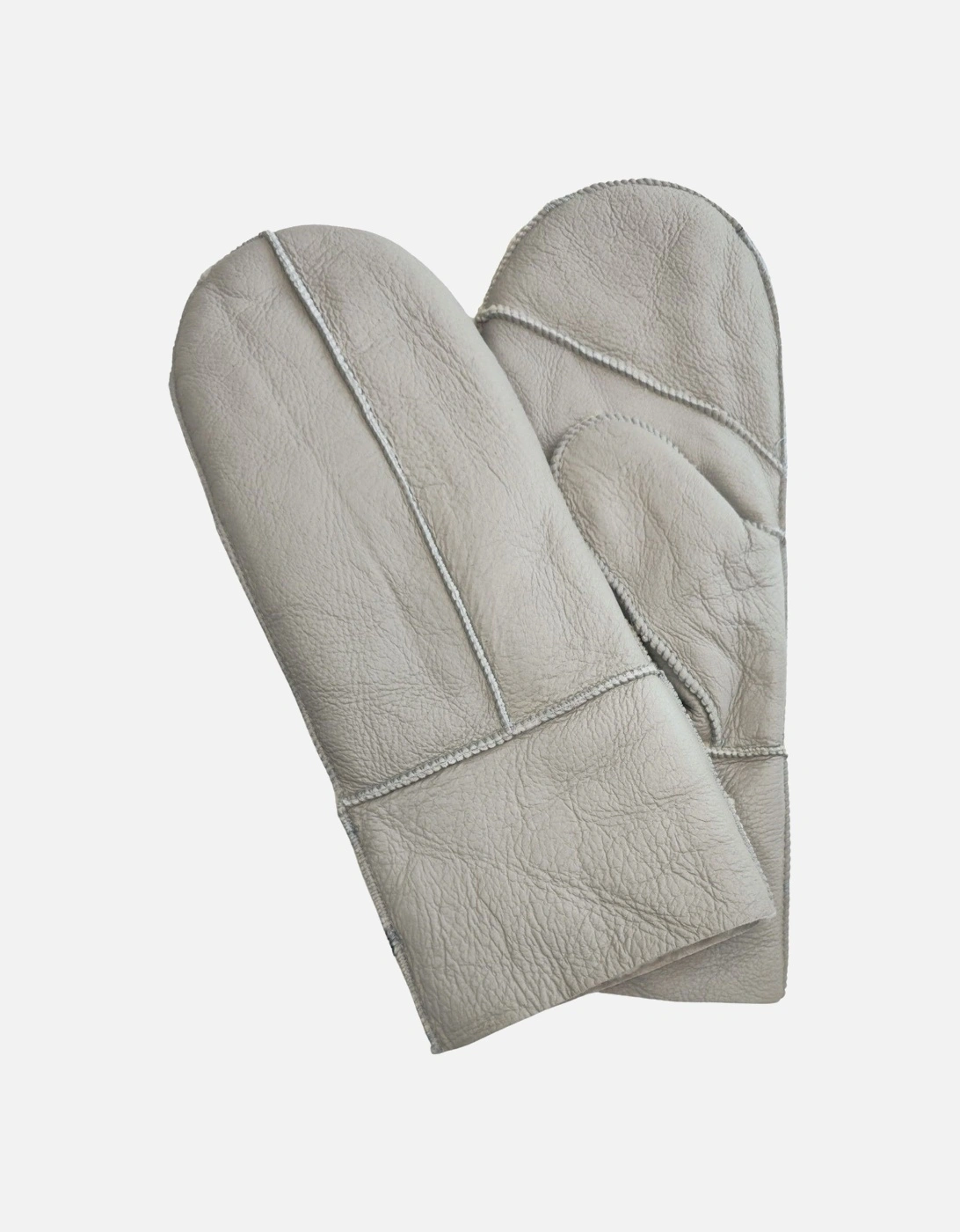 Genuine Real Sheepskin Leather Mittens Warm Gloves, 2 of 1