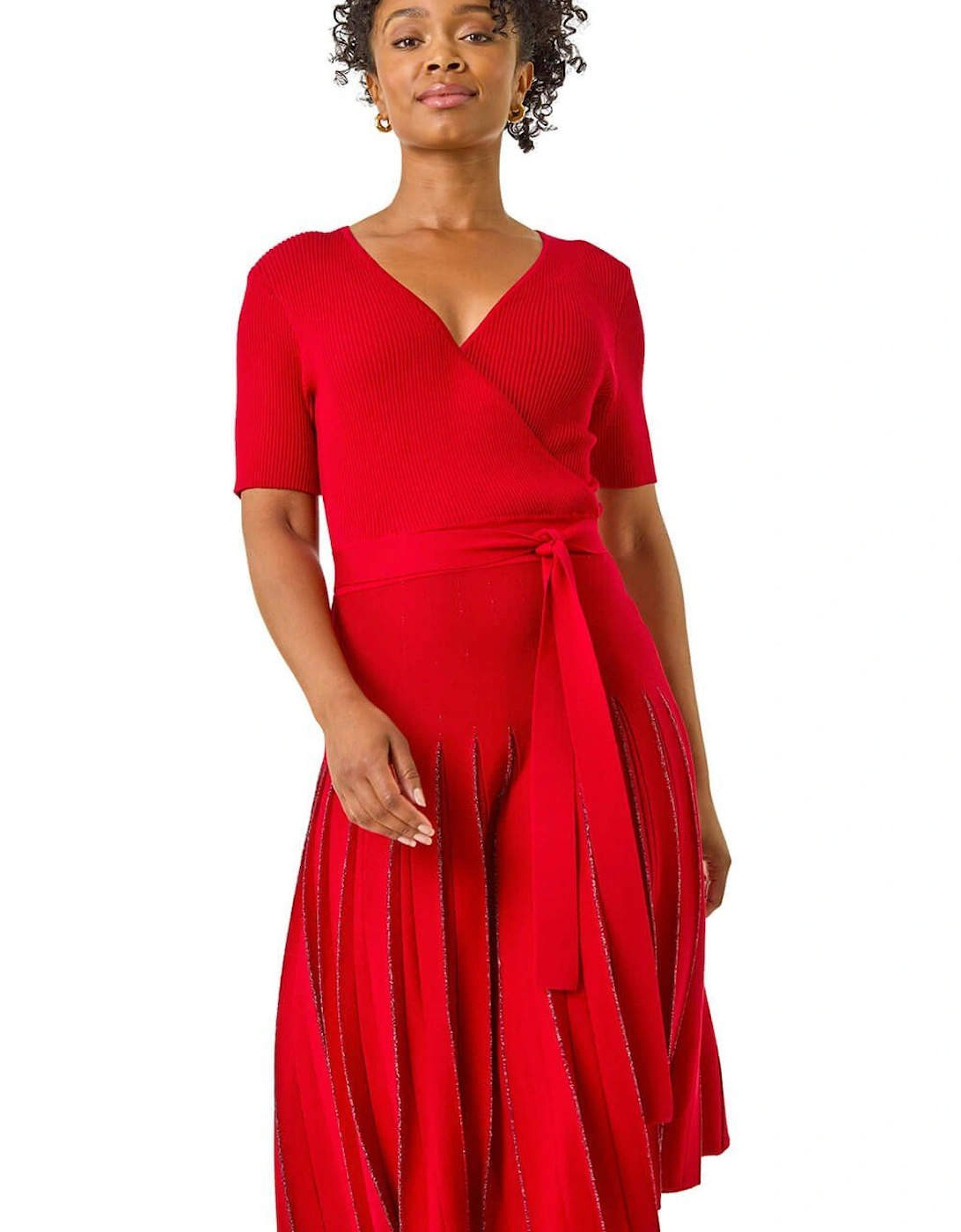 Petite Tie Waist Knitted Dress, 2 of 1