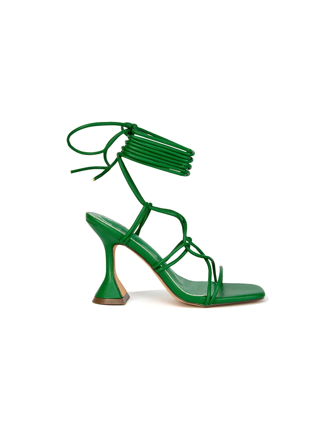 'Briar' Lace up Square Toe Sculptured Mid High Heels, 2 of 1