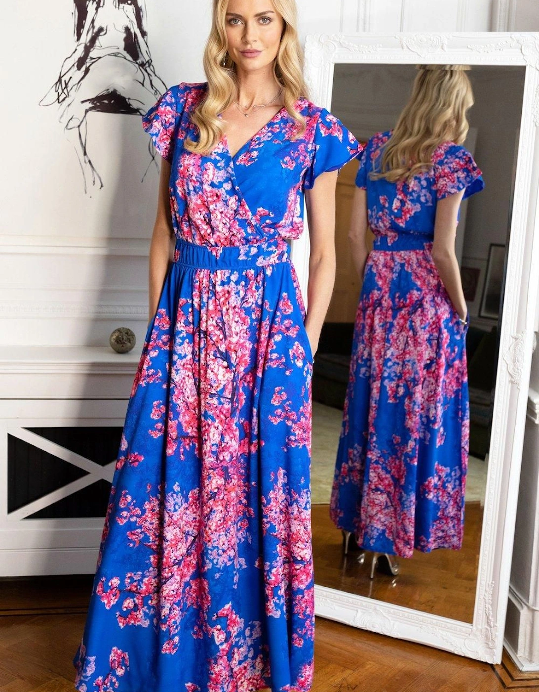 Chiffon Wrap Top Maxi Dress, 2 of 1
