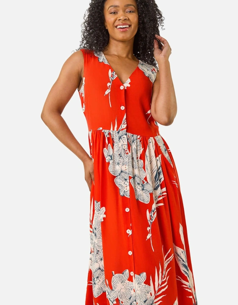 Petite Button Through Pocket Dress